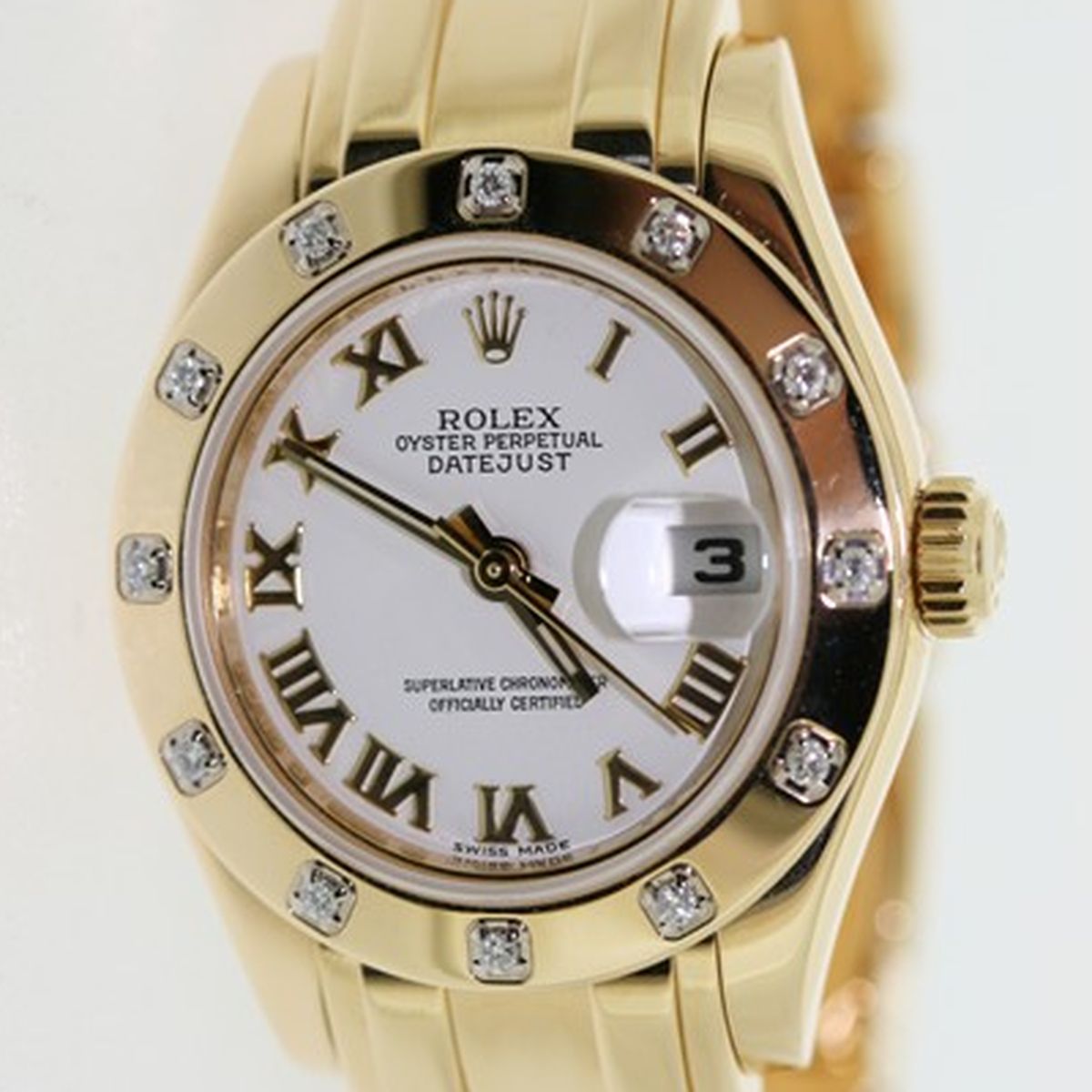 Lady-Datejust Pearlmaster Rolex Watch