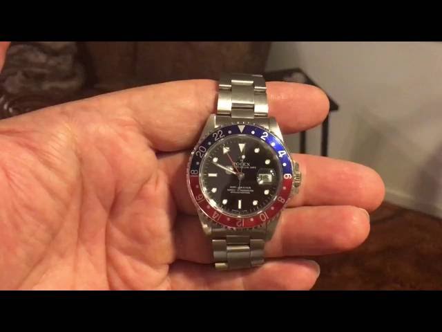 Stainless Steel GMT Rolex with a Pepsi Bezel
