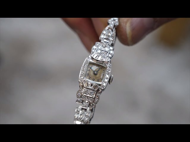 Vintage 100 years Old Ladies Platinum Swiss Watch